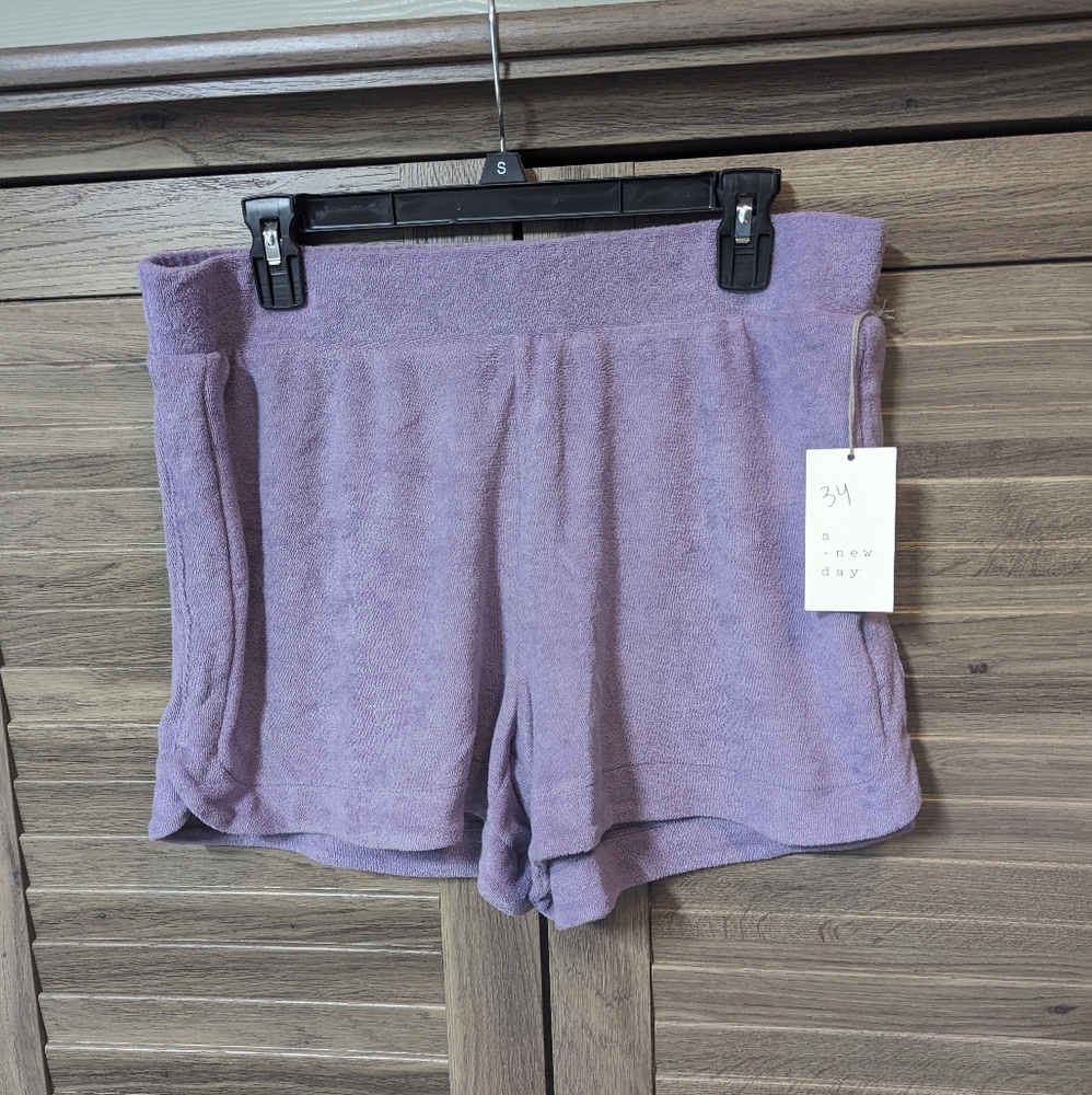NWT Towel lavender shorts size M A New Day pastel light purple